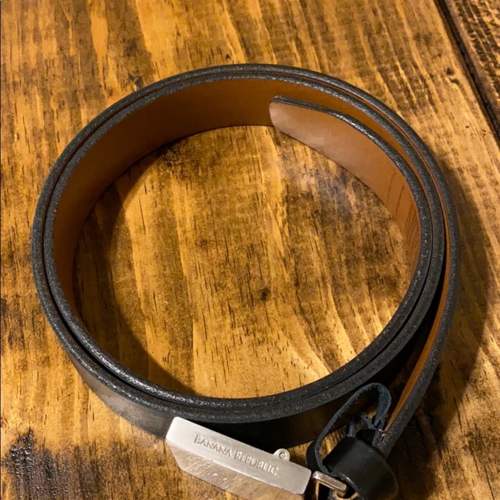 Banana Republic Black/Silver Belt with Slide